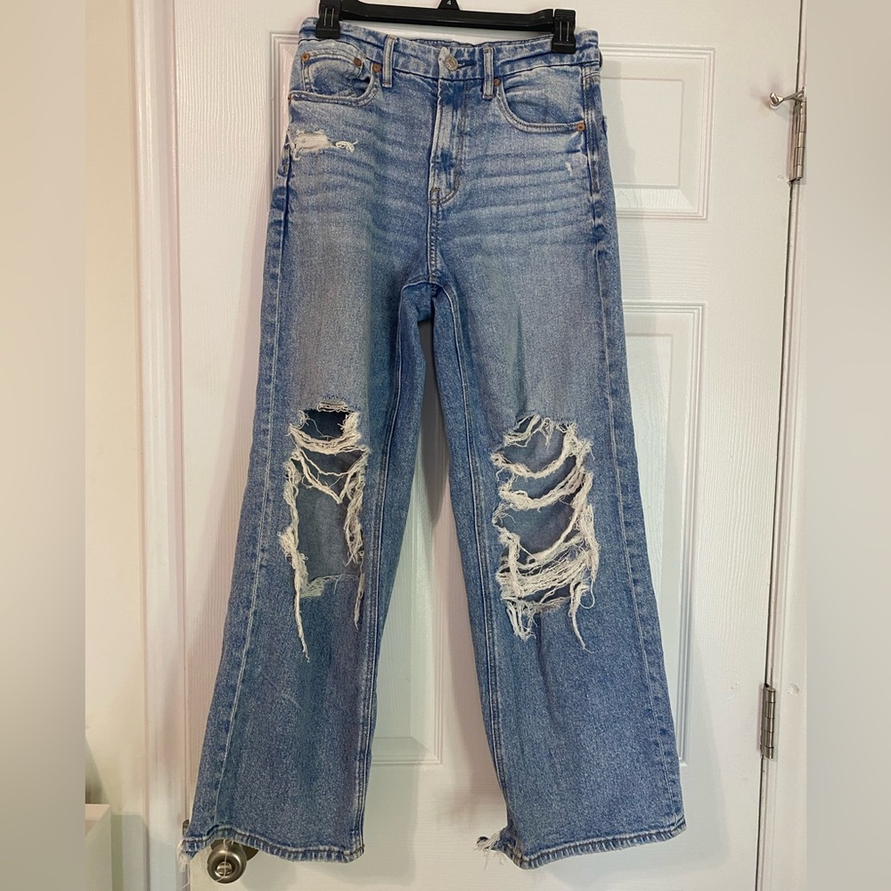 American Eagle Curvy Baggy Straight High-Rise Jeans